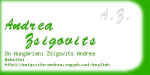 andrea zsigovits business card